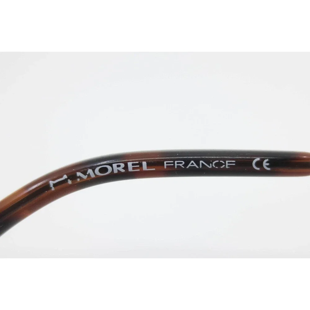 Morel France 30061L Eyeglasses Matte Black Teal Blue Semi Rimless Rectangular